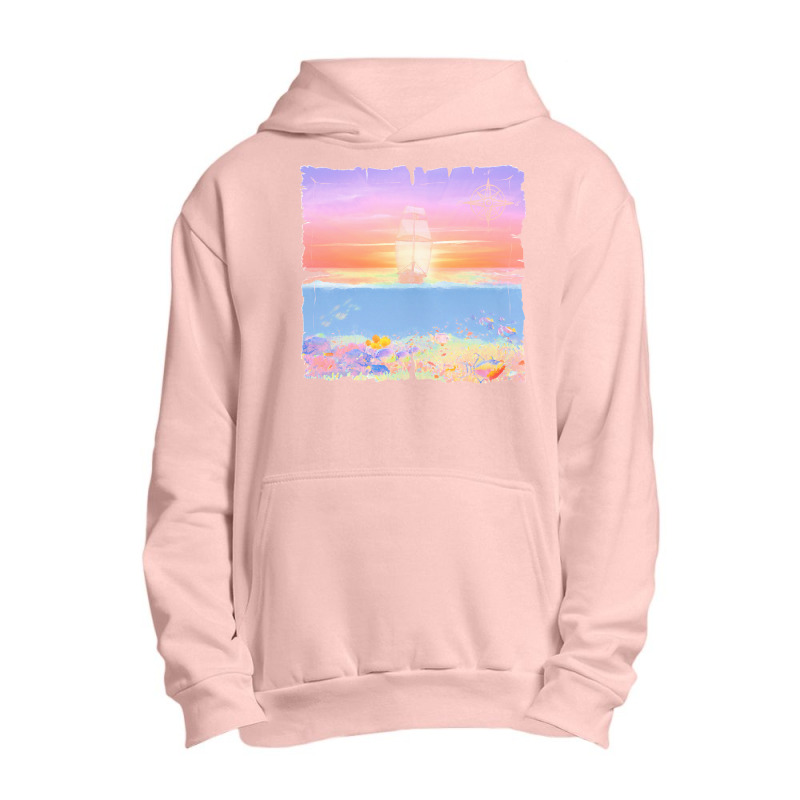 Sailing Ship T  Shirt Sunset Sail T  Shirt Urban Pullover Hoodie | Artistshot