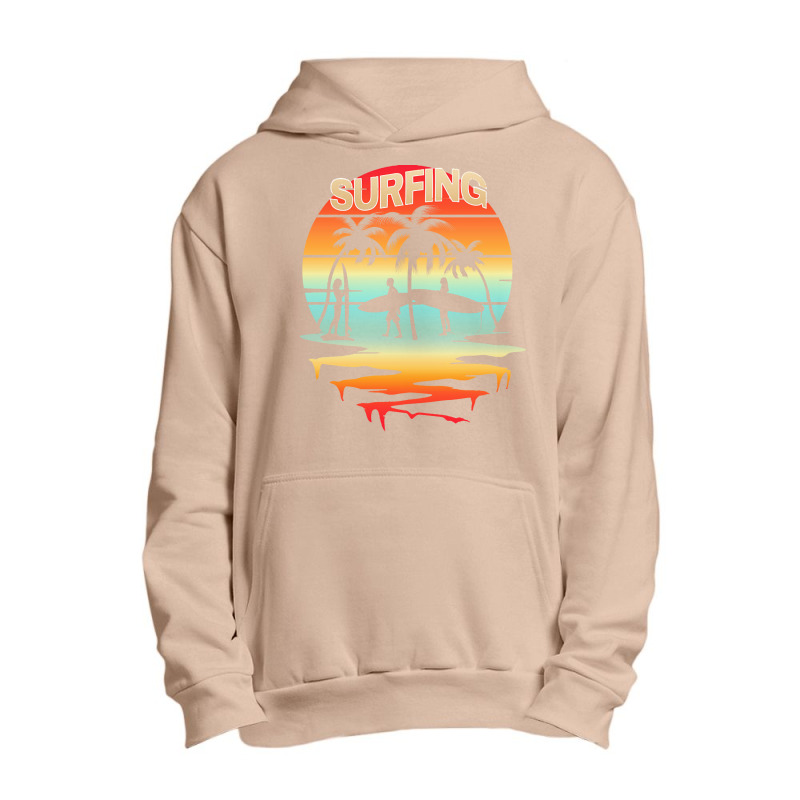 Surfing T  Shirtsurfing Surfer Summer Vacation Sunset T  Shirt Urban Pullover Hoodie | Artistshot