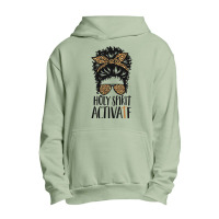 Holy Spirit Activate Black Mom Life Leopard Messy Bun Pullover Hoodie Urban Pullover Hoodie | Artistshot