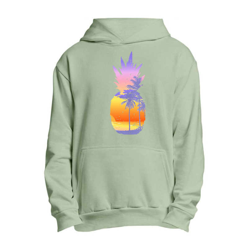 Beach Vibes T  Shirt Vintage Pineapple Sunset Surf Aloha Beach T  Shir Urban Pullover Hoodie | Artistshot