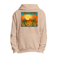 Western Sunset Cactus Sunflowers Gemstones Leopards Urban Pullover Hoodie | Artistshot