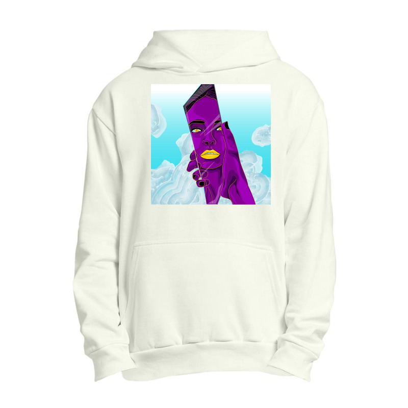 Broken Mirror Tells Her Worth Urban Pullover Hoodie | Artistshot