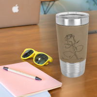 Rose Flower Plant One Line Art Leatherette Tumbler | Artistshot