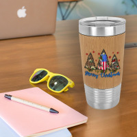 Camouflage Trees Merry Christmas Leatherette Tumbler | Artistshot