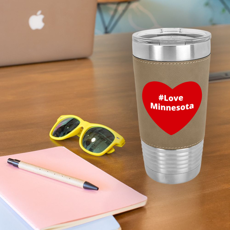 Love Minnesota, Hashtag Heart, Love Minnesota Leatherette Tumbler | Artistshot