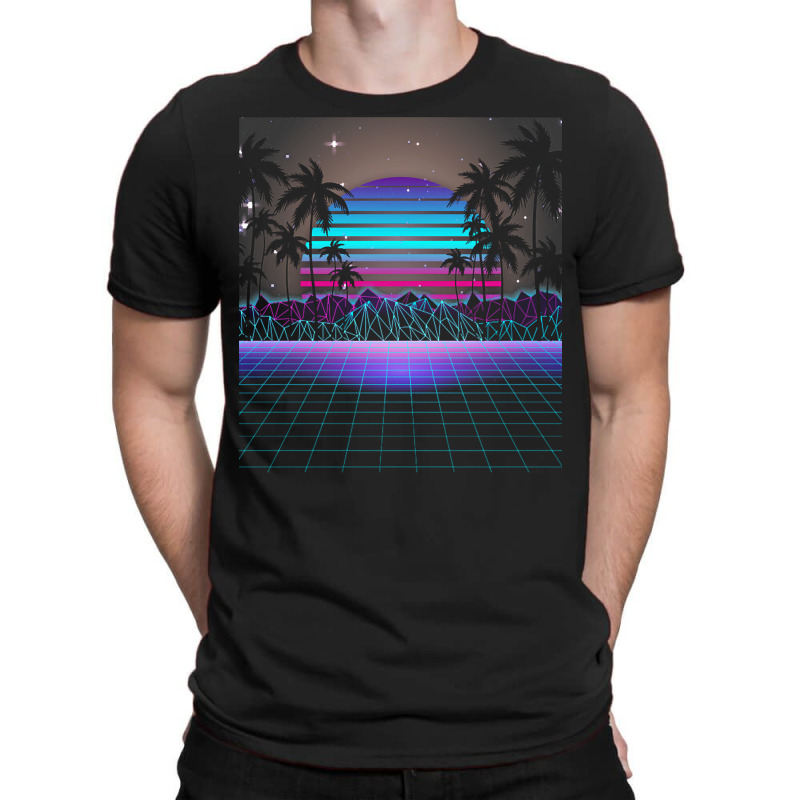 Synthwave T  Shirt Fascinating Dusk Retrowave T  Shirt T-Shirt by victorycanola | Artistshot