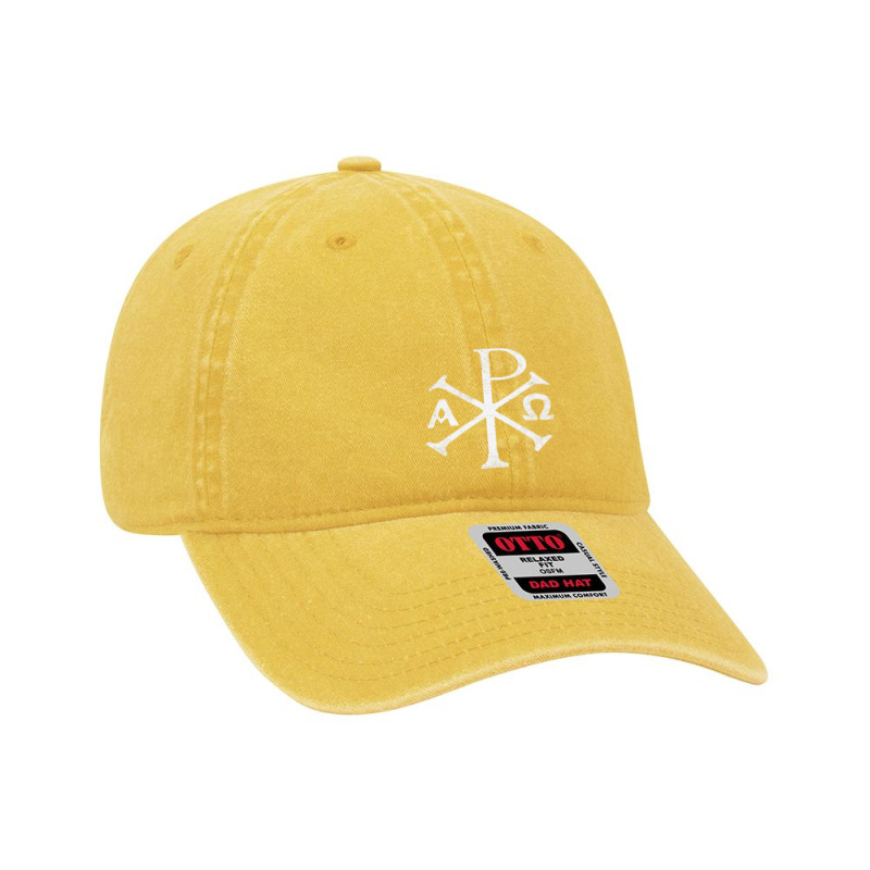 Chi Rho Christogram Greek Good Chrismon Jesus Christ Dyed Cap | Artistshot