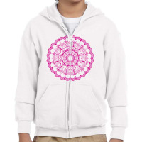 Luxury Mandala With Golden Arabesque Youth Zipper Hoodie | Artistshot