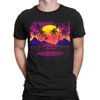 Synthwave T  Shirt Mesmerizing Sunset Synthwave T  Shirt T-shirt | Artistshot