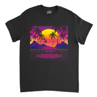 Synthwave T  Shirt Mesmerizing Sunset Synthwave T  Shirt Classic T-shirt | Artistshot