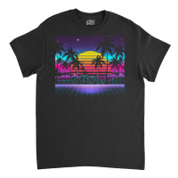 Synthwave T  Shirt Radiant Sunset Synthwave T  Shirt Classic T-shirt | Artistshot