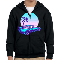 Synthwave T  Shirt Futuristic Car Retro Sunset Synthwave T  Shirt Youth Zipper Hoodie | Artistshot