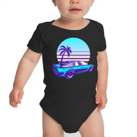 Synthwave T  Shirt Futuristic Car Retro Sunset Synthwave T  Shirt Baby Bodysuit | Artistshot