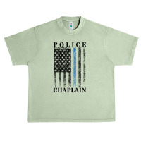 Police Chaplain American Flag Usa Law Enforcement Urban Heavy T-shirt | Artistshot