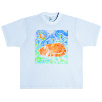 Tabby Cat T  Shirt Orange Tabby Night Full Image T  Shirt Urban Heavy T-shirt | Artistshot