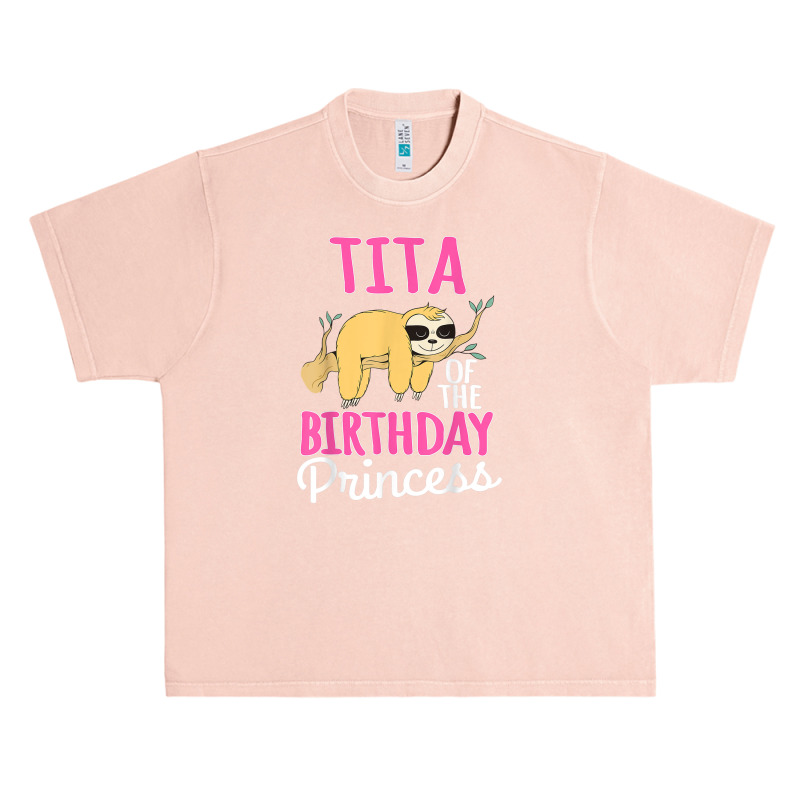 Tita Of The Birthday Princess Sloth Bday Party Celebration Urban Heavy T-shirt | Artistshot