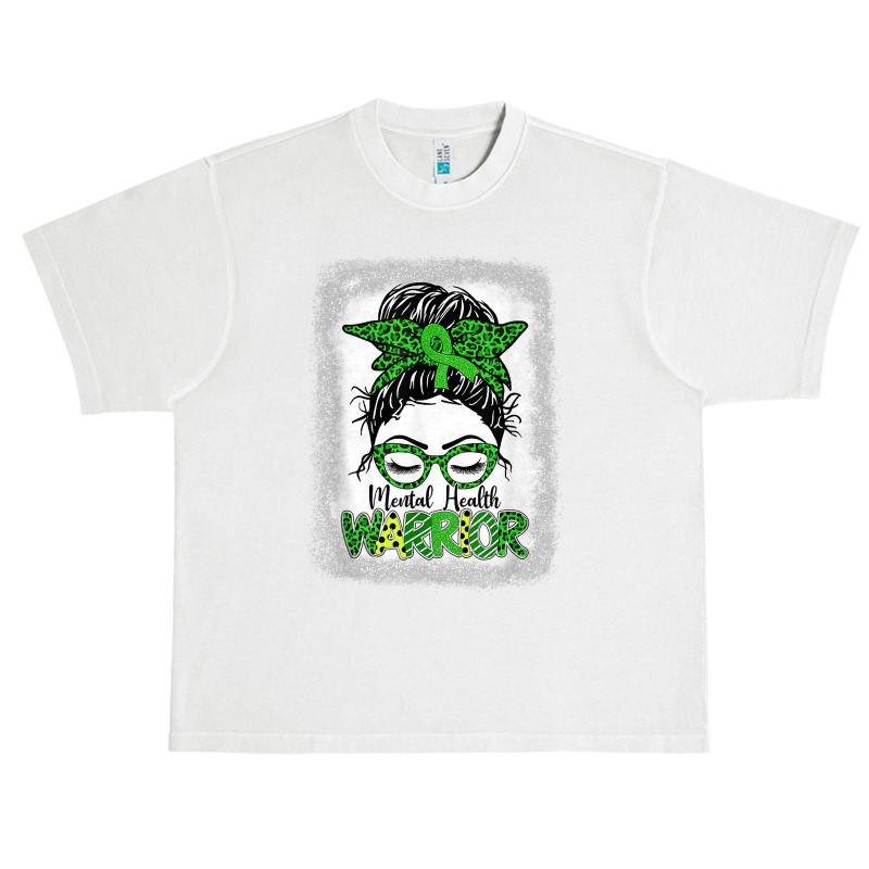 Mental Health Warrior Messy Bun Women Mental Health Matters T Shirt Urban Heavy T-shirt | Artistshot