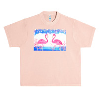 Flamingo T  Shirt Blue And Pink 4 T  Shirt Urban Heavy T-shirt | Artistshot