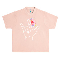 Asl Butterfly Autism T  Shirt I Love You Hand Sign Language Butterfly Urban Heavy T-shirt | Artistshot