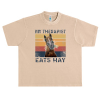 My Therapist Eats Hay Funny Horse Lover Urban Heavy T-shirt | Artistshot