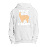 Llama T  Shirt Easily Distracted By Llamas Animal Lover Gift T  Shirt Urban Pullover Hoodie | Artistshot