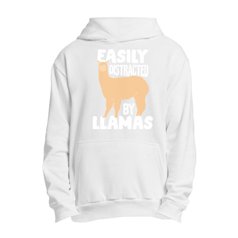 Llama T  Shirt Easily Distracted By Llamas Animal Lover Gift T  Shirt Urban Pullover Hoodie | Artistshot