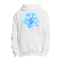 Blue Anemone Flower Painting Red Green Flower Red Green Abstract Water Urban Pullover Hoodie | Artistshot