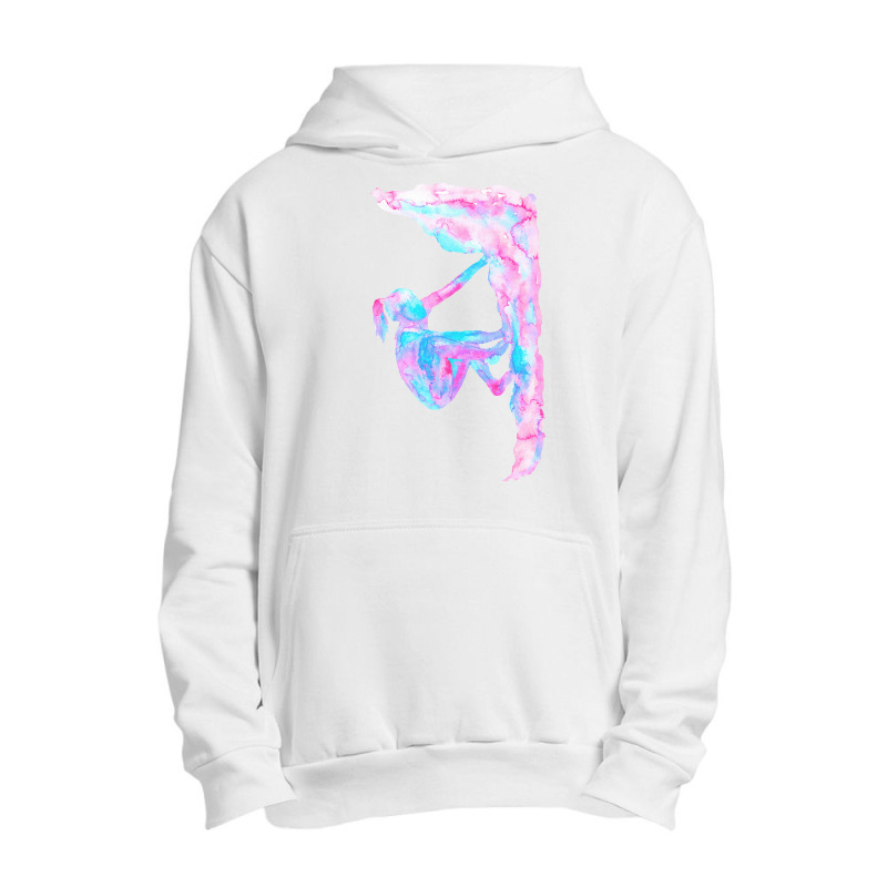 Rock Climbing Watercolour Urban Pullover Hoodie | Artistshot