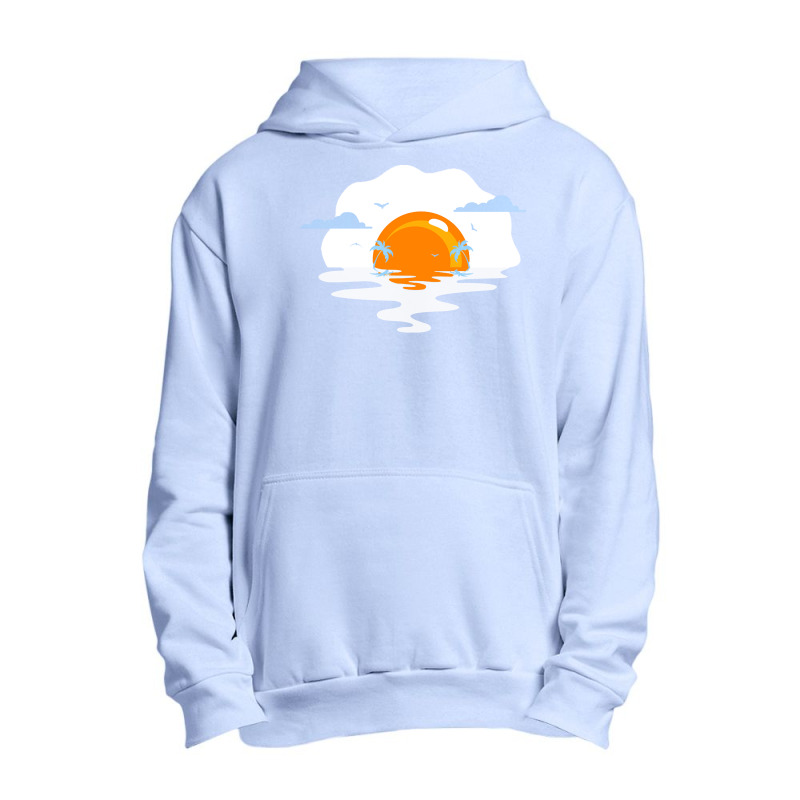 Sunset T  Shirt Sunset As Fried Egg Illustration T  Shirt Urban Pullover Hoodie | Artistshot