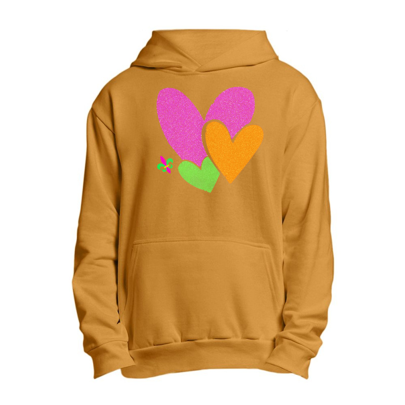 Mardi Gras Heart T  Shirt Mardi Gras Heart Leopard Print Fleur De Lis Urban Pullover Hoodie | Artistshot