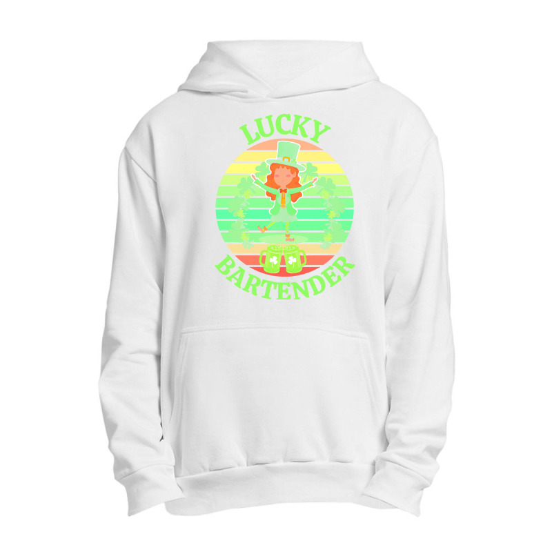 One Lucky Bartender T  Shirtone Lucky Bartender T  Shirt (3) Urban Pullover Hoodie | Artistshot