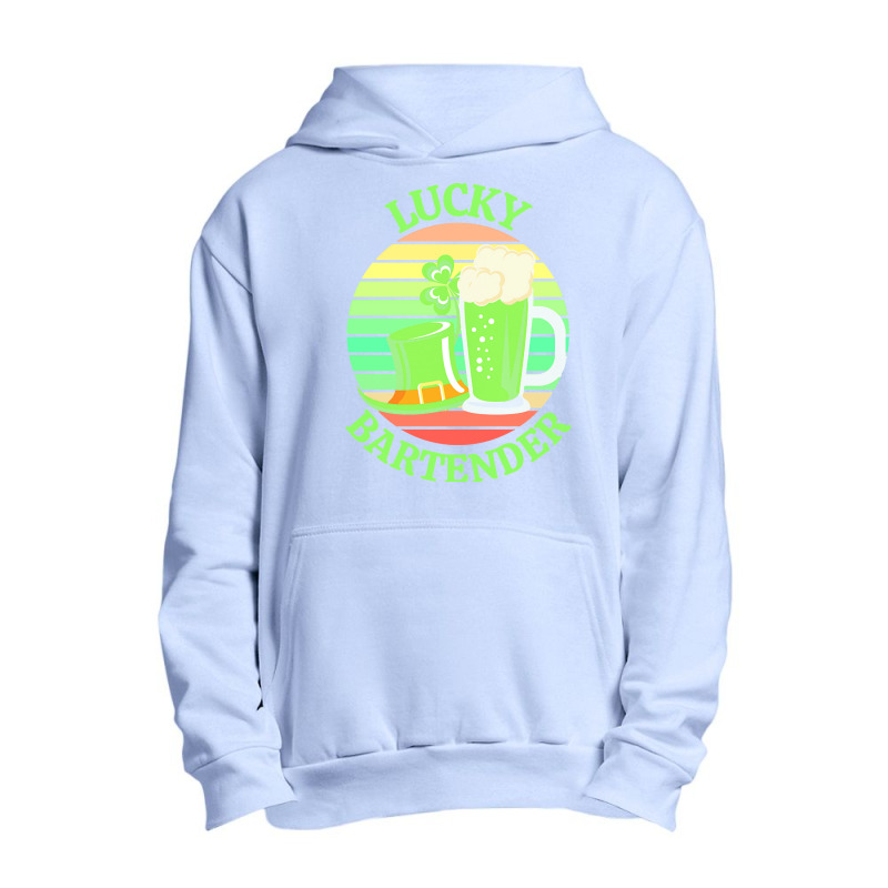 One Lucky Bartender T  Shirtone Lucky Bartender T  Shirt (6) Urban Pullover Hoodie | Artistshot