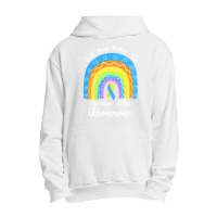 Rainbow Down Syndrome Funny For Kid T  Shirt Just Busy Rockin' My Awes Urban Pullover Hoodie | Artistshot