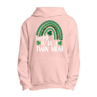 Lucky To Be A Twin Mom St Patrick's Day Leopard Rainbow Long Sleeve T Urban Pullover Hoodie | Artistshot