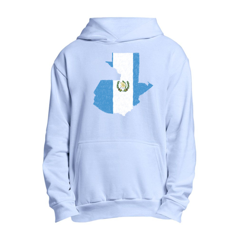 Guatemala Map Flag Drawing Line Art Urban Pullover Hoodie by Erwin Saputra Art | Artistshot