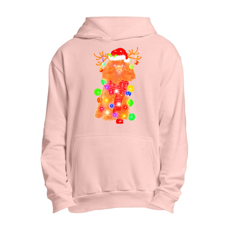 Poodle Christmas T  Shirt Poodle Dog Santa Hat Christmas Lights Happy Urban Pullover Hoodie by hegmannaugustine848 | Artistshot