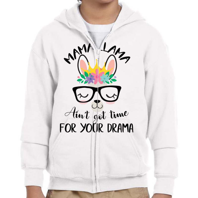 Nurse Llama Ain't Got Time For Your Drama Youth Zipper Hoodie | Artistshot