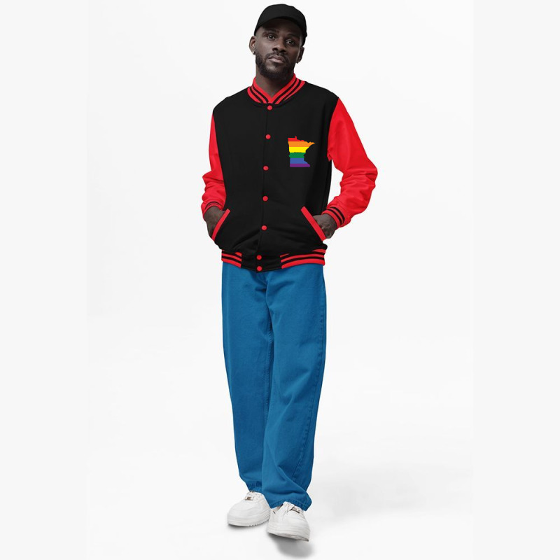 Minnesota Rainbow Flag Bomber Jacket | Artistshot