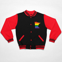 Minnesota Rainbow Flag Bomber Jacket | Artistshot