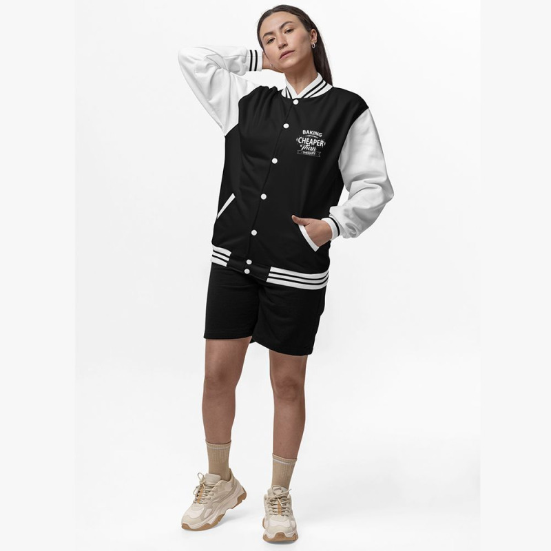 Baking Is Cheaper Than Therapy Bomber Jacket | Artistshot