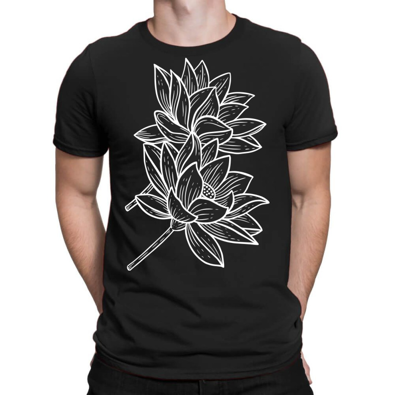 Many Lotus Flower White Art T-shirt | Artistshot