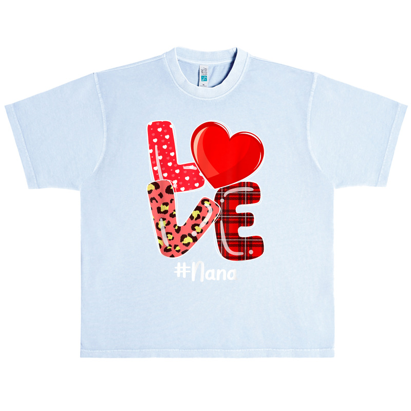 Heart Love Nana Buffalo Plaid Leopard Valentine Christmas T Shirt Urban Heavy T-shirt | Artistshot