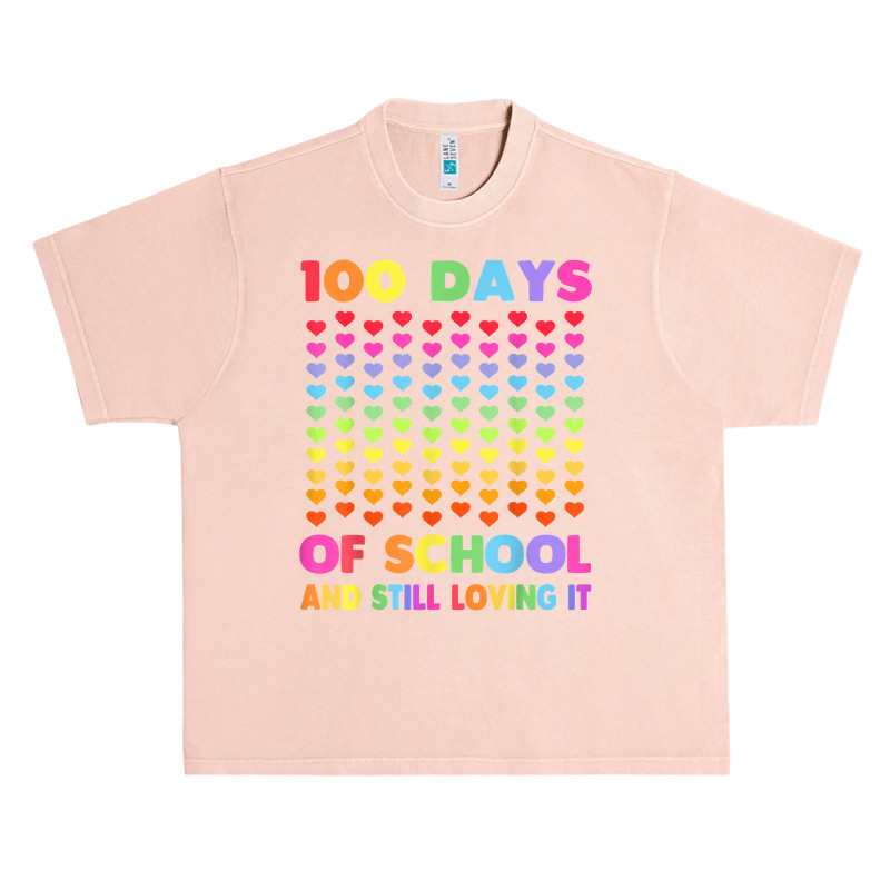 Cute 100 Days Of School And Still Loving It Hearts 100th Day T Shirt Urban Heavy T-shirt | Artistshot