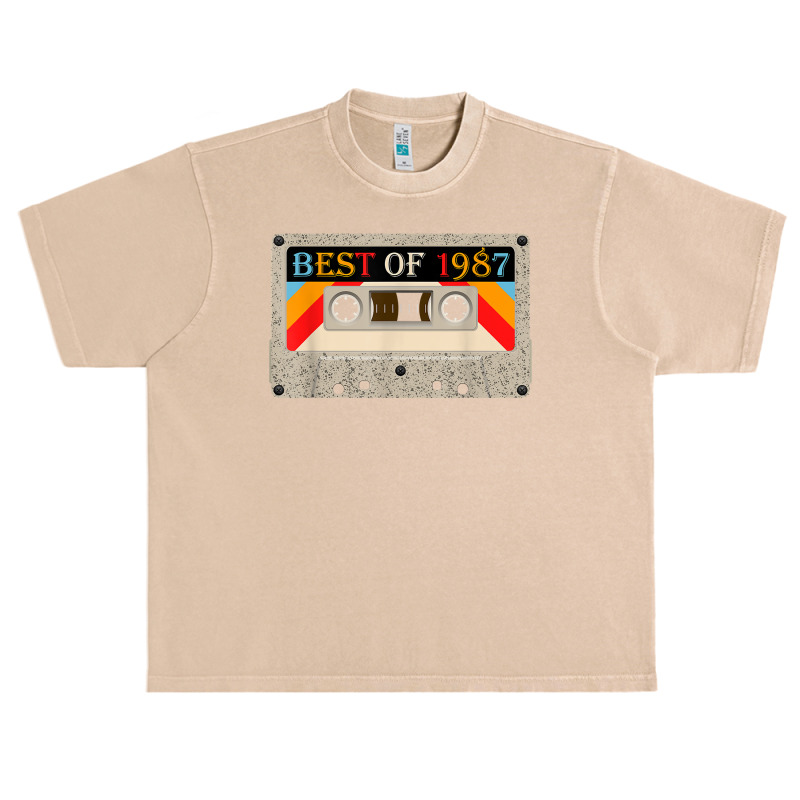 Best Of 1987 35 Years Old Birthday Cassette Tape Vintage T Shirt Urban Heavy T-shirt by belenfinl | Artistshot