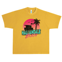 Vintage Hallandale Beach Florida Palm Trees Fl Distressed Urban Heavy T-shirt | Artistshot