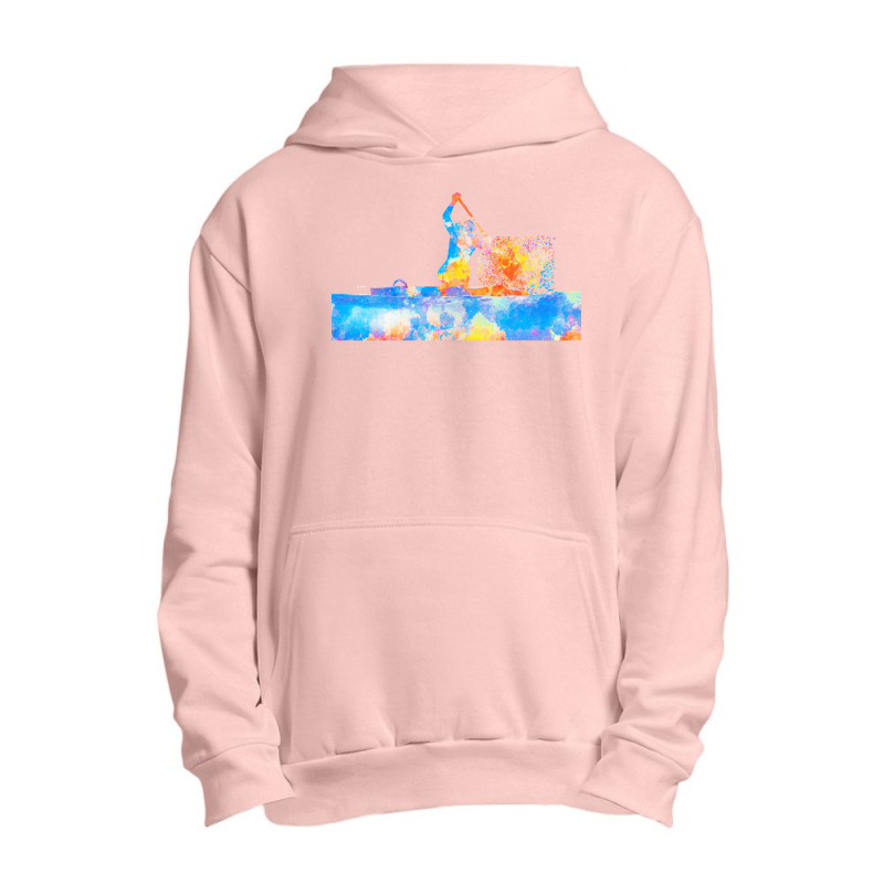 Kayak T  Shirt Kayak In Watercolor T  Shirt (1) Urban Pullover Hoodie | Artistshot