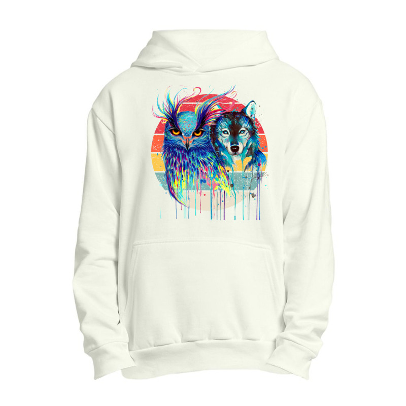 Wolf And Owl New Urban Pullover Hoodie | Artistshot