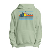 Croatia Beach Retro 70s 80s Sailing Boat Sunset Vintage Urban Pullover Hoodie | Artistshot