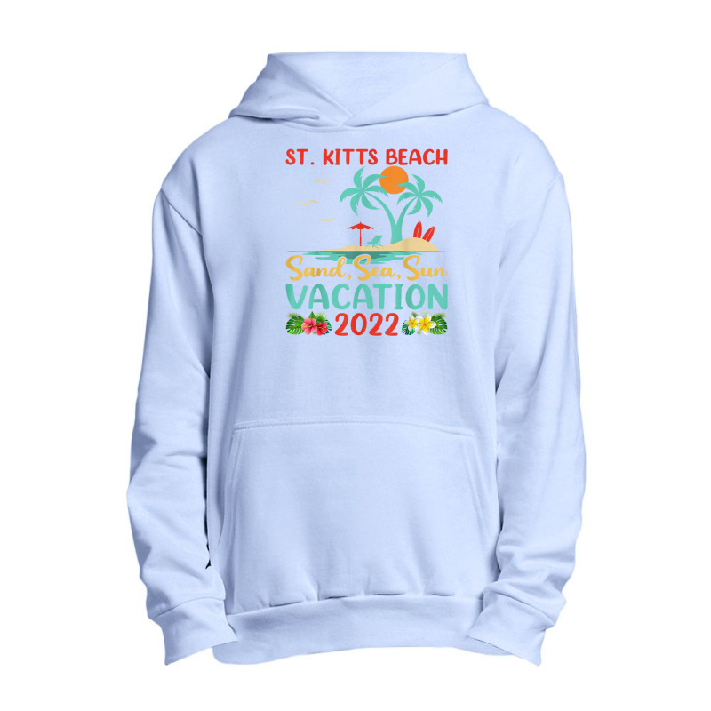 Beach Vacation 2022 Retro Lost Paradise St. Kitts Beach Urban Pullover Hoodie by Tiktify | Artistshot