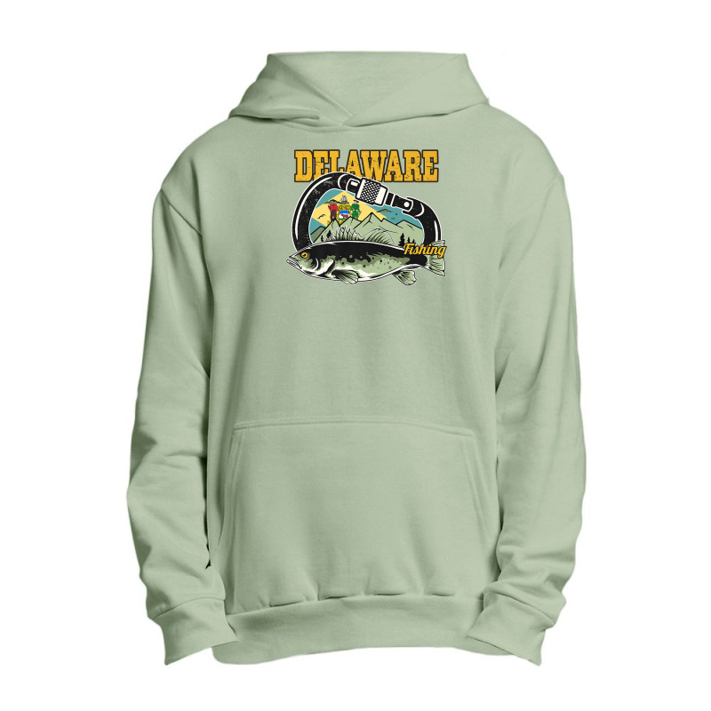 Retro Carabiner Delaware Fishing Premium Urban Pullover Hoodie | Artistshot